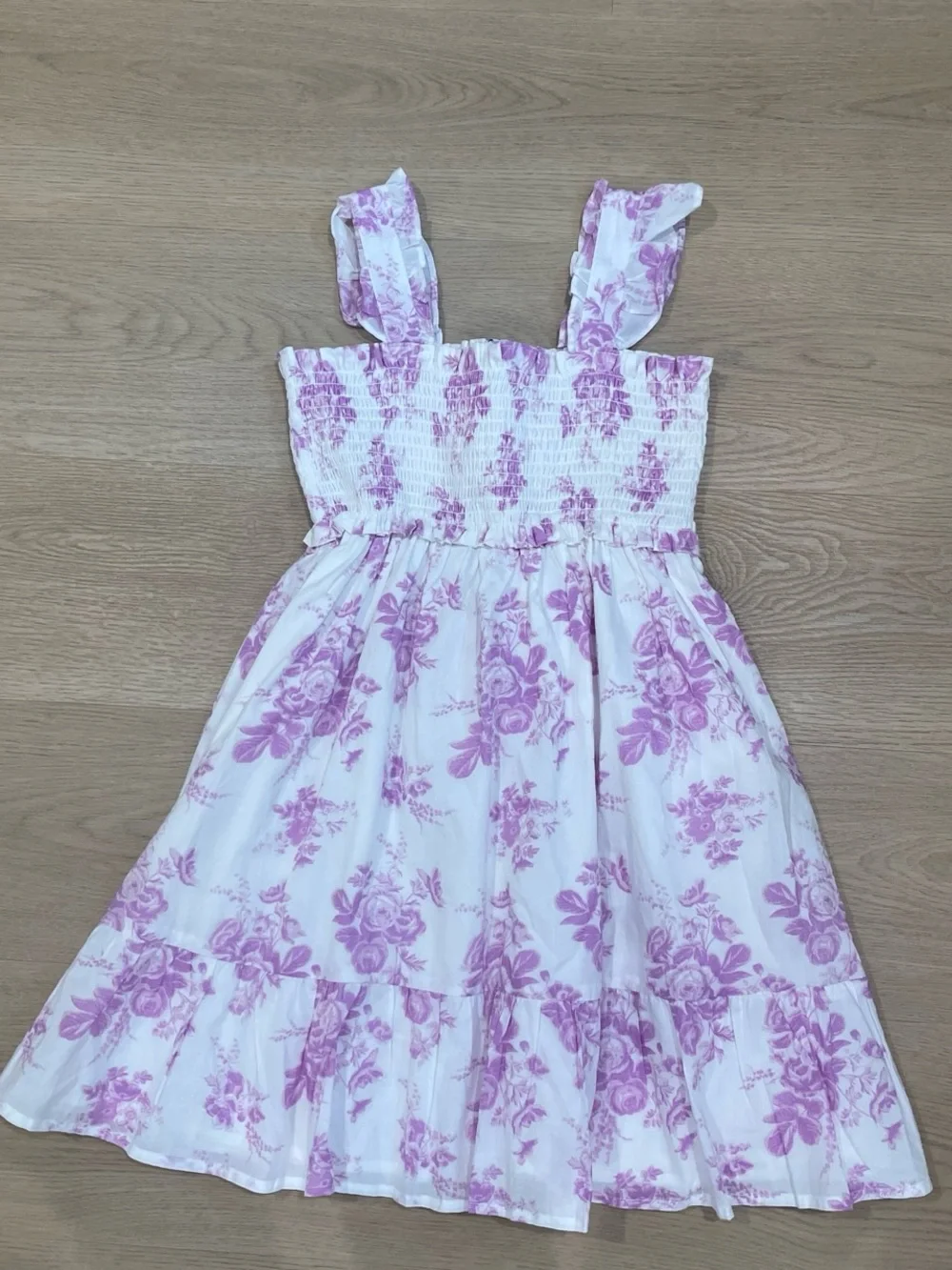 Janie and Jack White Sundress with Pink Floral Print